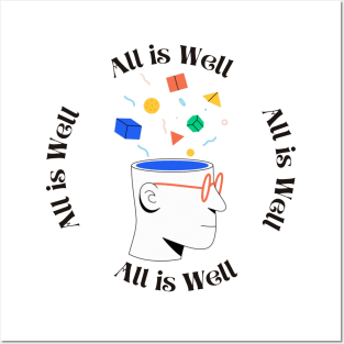 All is well t-shirt for relaxing mind. Posters and Art